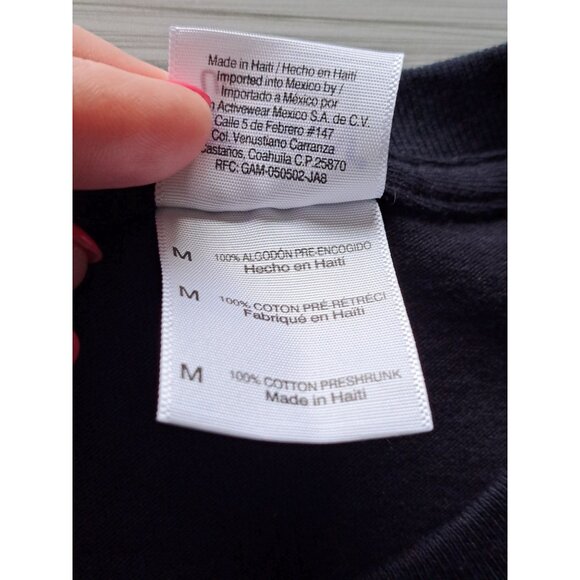 Native American Horse Graphic Black T-Shirt M Gildan Cotton 1990s Vintage Unisex - Picture 7 of 9